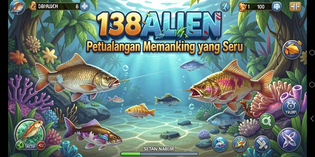 Tampilan gameplay yang menarik dengan aksi memancing nyata.