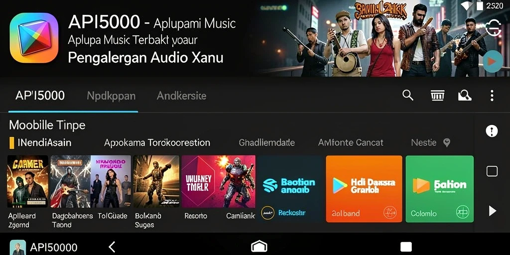 Tampilan gameplay API5000 yang menampilkan pengalaman mendengarkan musik.