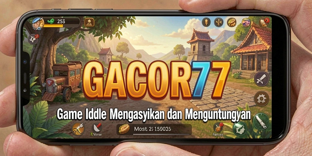 Screenshot gameplay GACOR77 menampilkan aksi seru di dunia Idle.