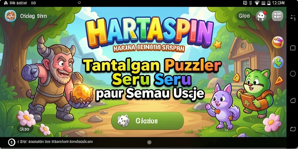 Tangkapan layar HARTASPIN menunjukkan gameplay Puzzle yang menarik dan menantang.