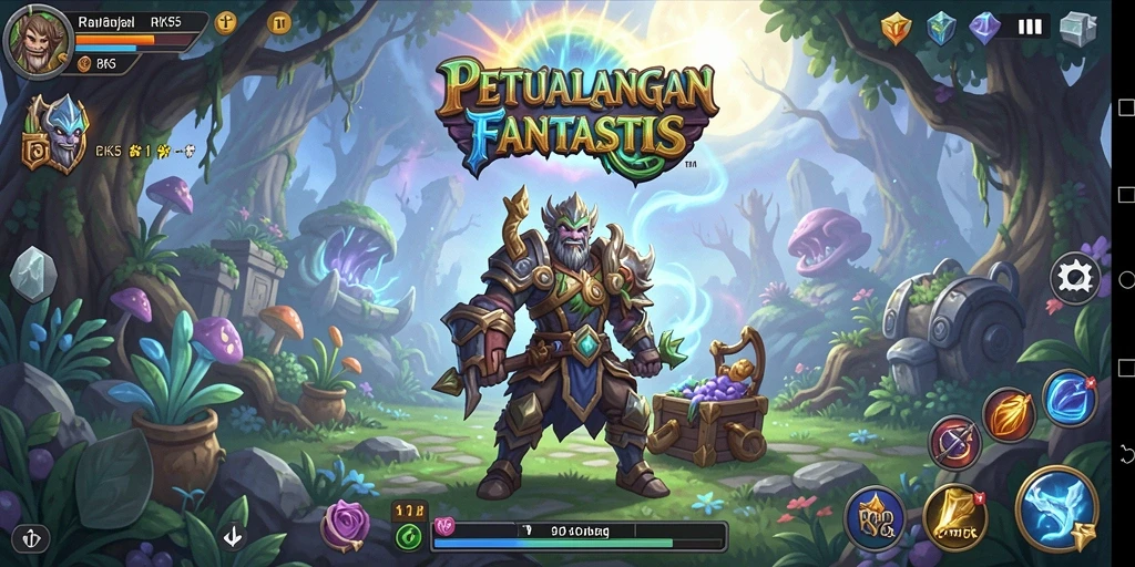Tampilan gameplay RPG yang memukau dengan petualangan penuh aksi.