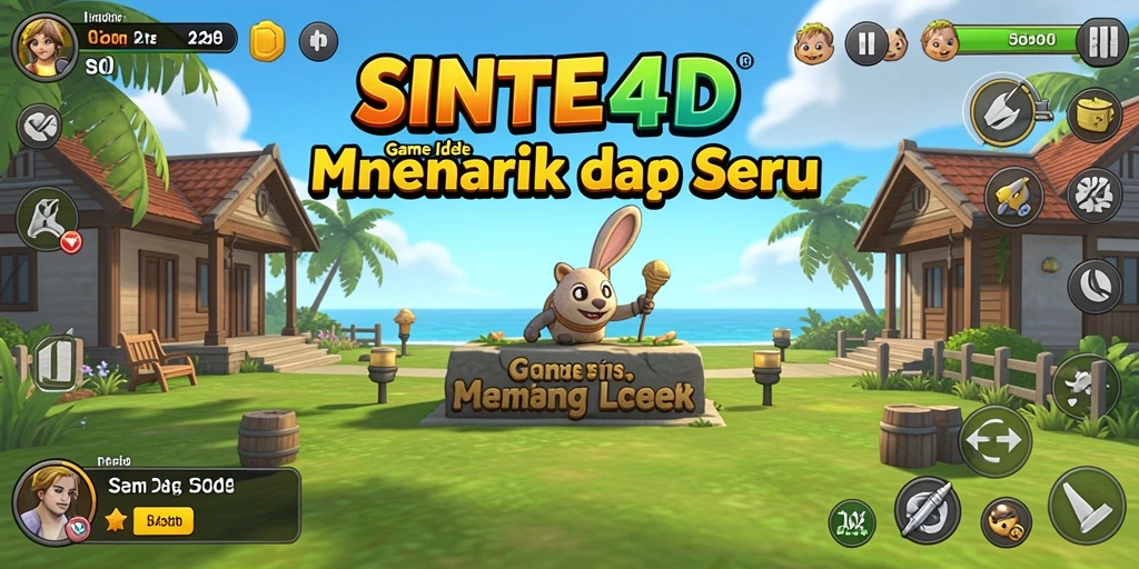 Tampilan gameplay SINTE4D yang menawan dan bersahabat.
