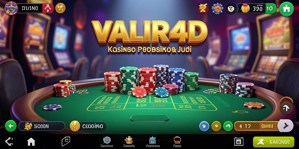 Tampilan menarik dari gameplay Kasino VALIR4D yang mendebarkan.