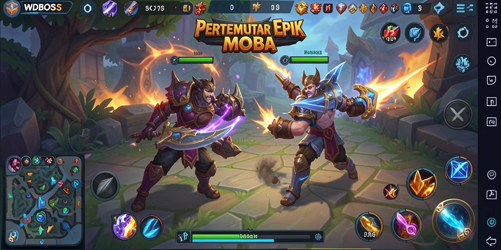 Gameplay menarik di WDBOS dengan pertempuran tim yang intens.